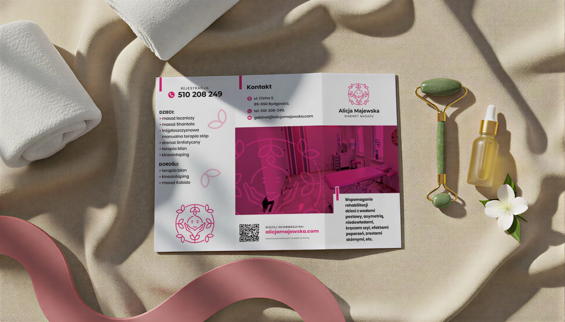 Ulotka gabinetu masażu