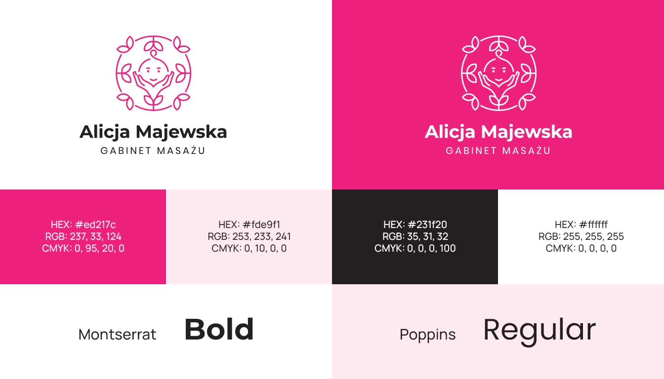 Prezentacja logo gabinetu masażu